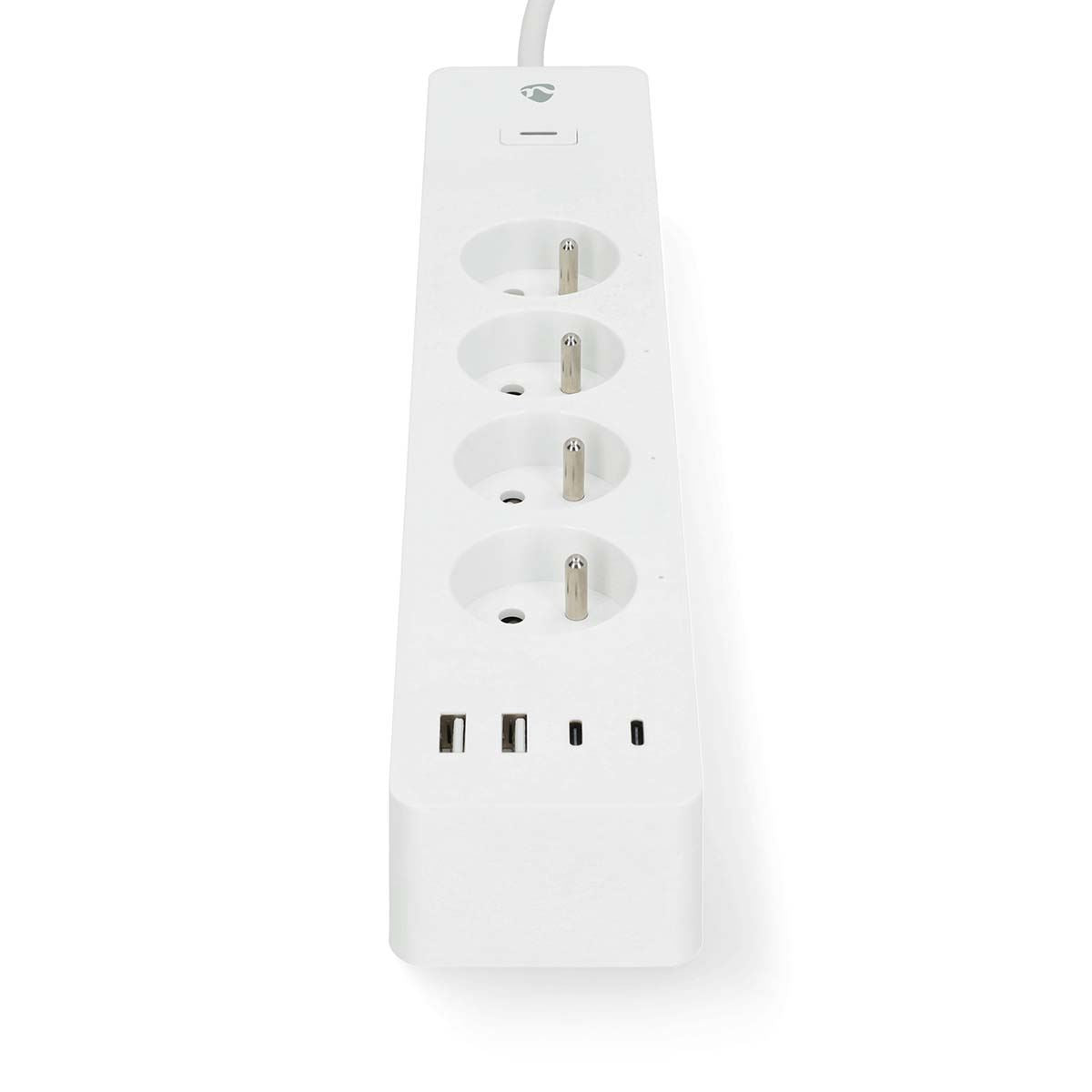 Nedis SmartLife Power Strip | Wi-Fi | 2x USB-A / 2x USB-C™ / 4x plug with earth contact (CEE 7/5) | 16 A | 3680 W | 2.00 m | 0 - 55 °C | Android™ / IOS | White