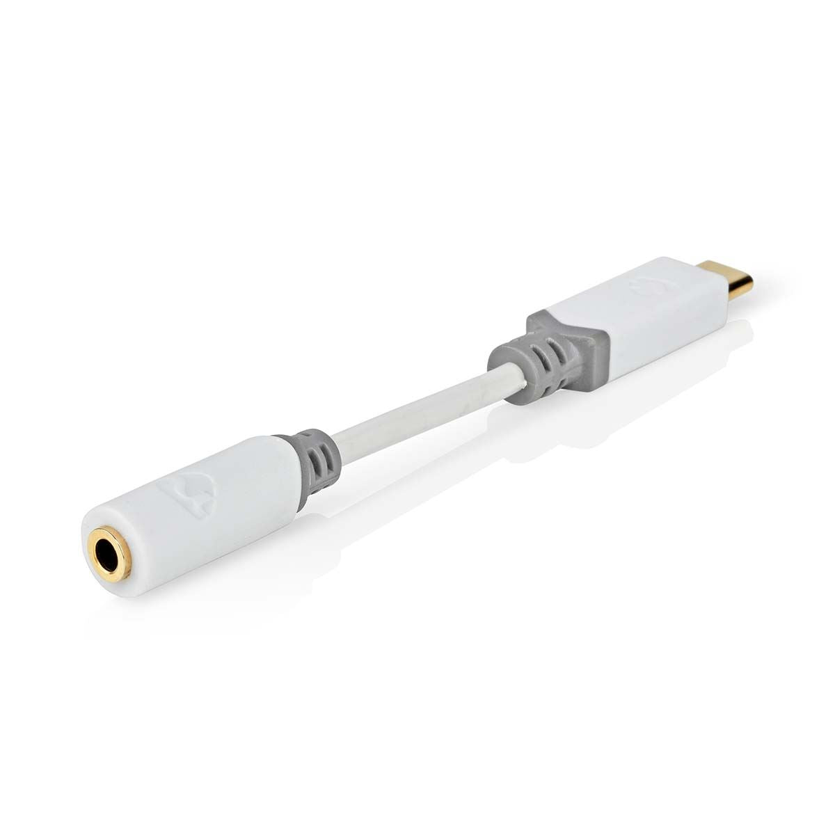 Nedis USB-C™ Adapter | USB 2.0 | USB-C™ Male | 3.5 mm Female | 0.10 m | Round | Gold Plated | PVC | White | Box
