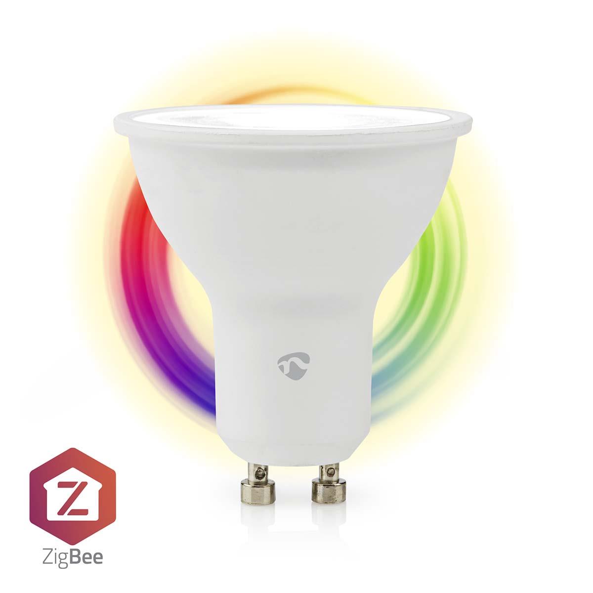 Nedis SmartLife Full Colour LED Bulb | Zigbee 3.0 | GU10 | 345 lm | 4.7 W | RGB / Warm to Cool White | 2200 - 6500 K | Android™ / IOS | Spot | 1 pcs