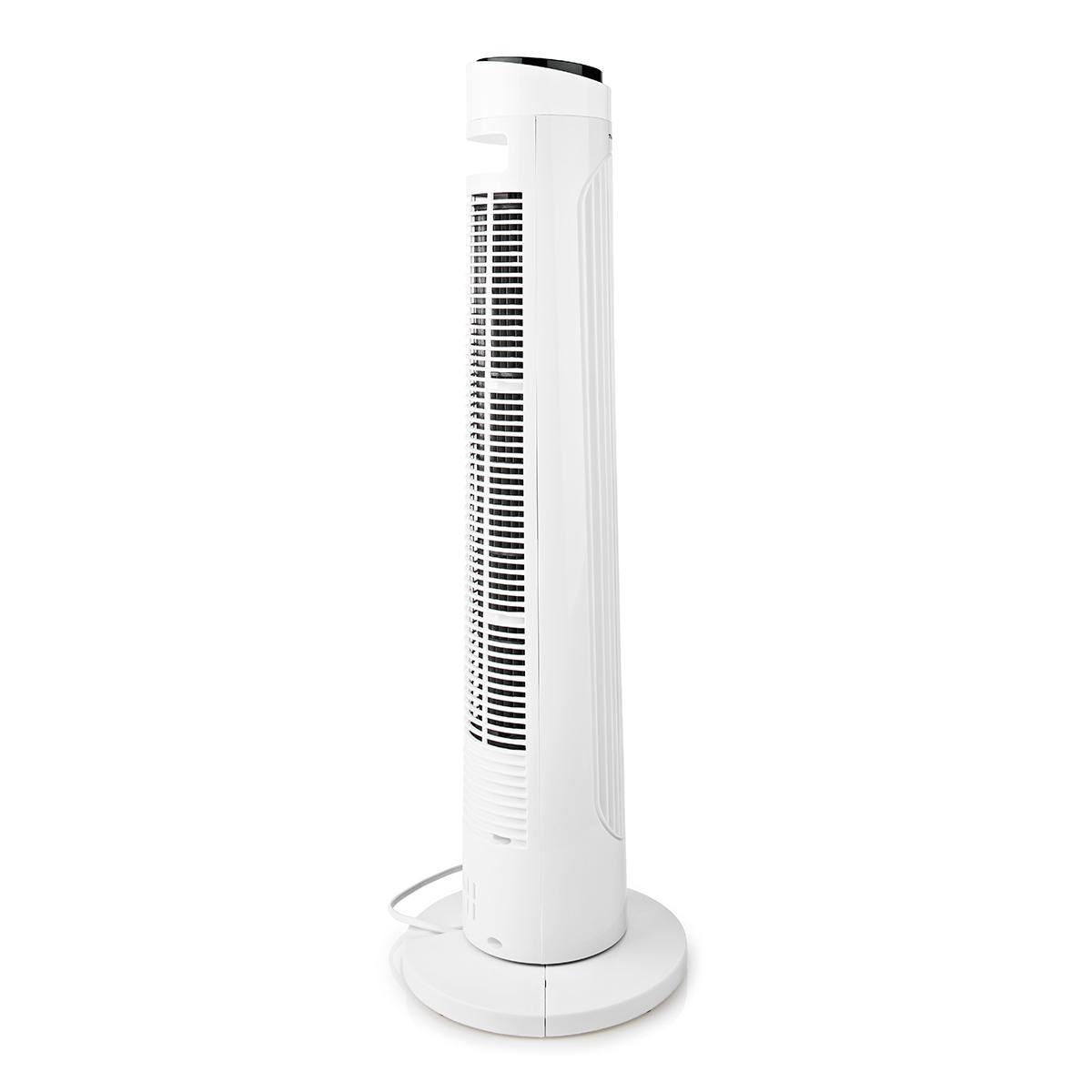 Nedis Tower Fan | 3-Speed | Oscillation | 50 W | Remote control | Black / White