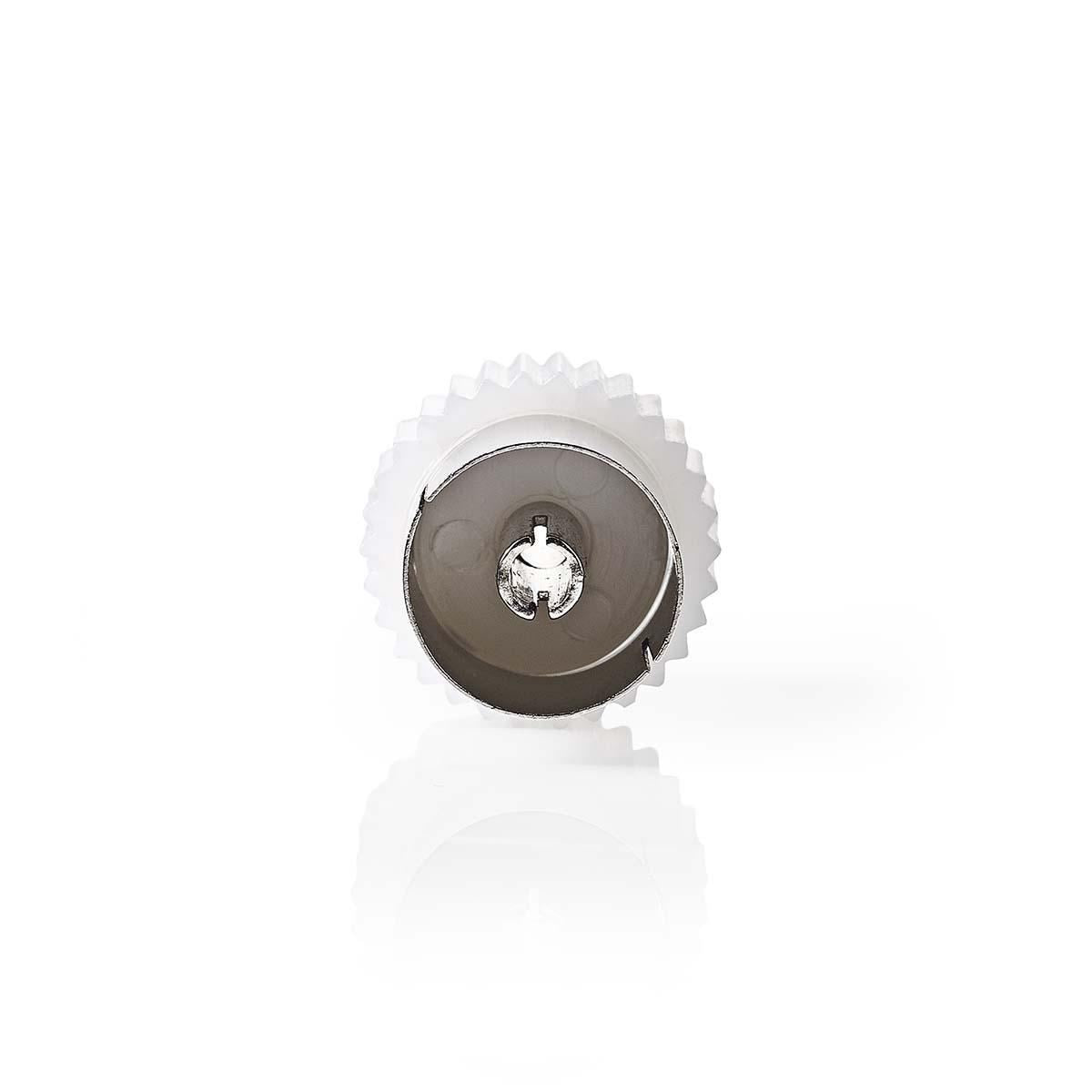 Nedis Satellite & Antenna Adapter | IEC (Coax) Female | IEC (Coax) Female | Nickel Plated | 75 Ohm | Straight | Metal / Plastic | White | 1 pcs | Envelope