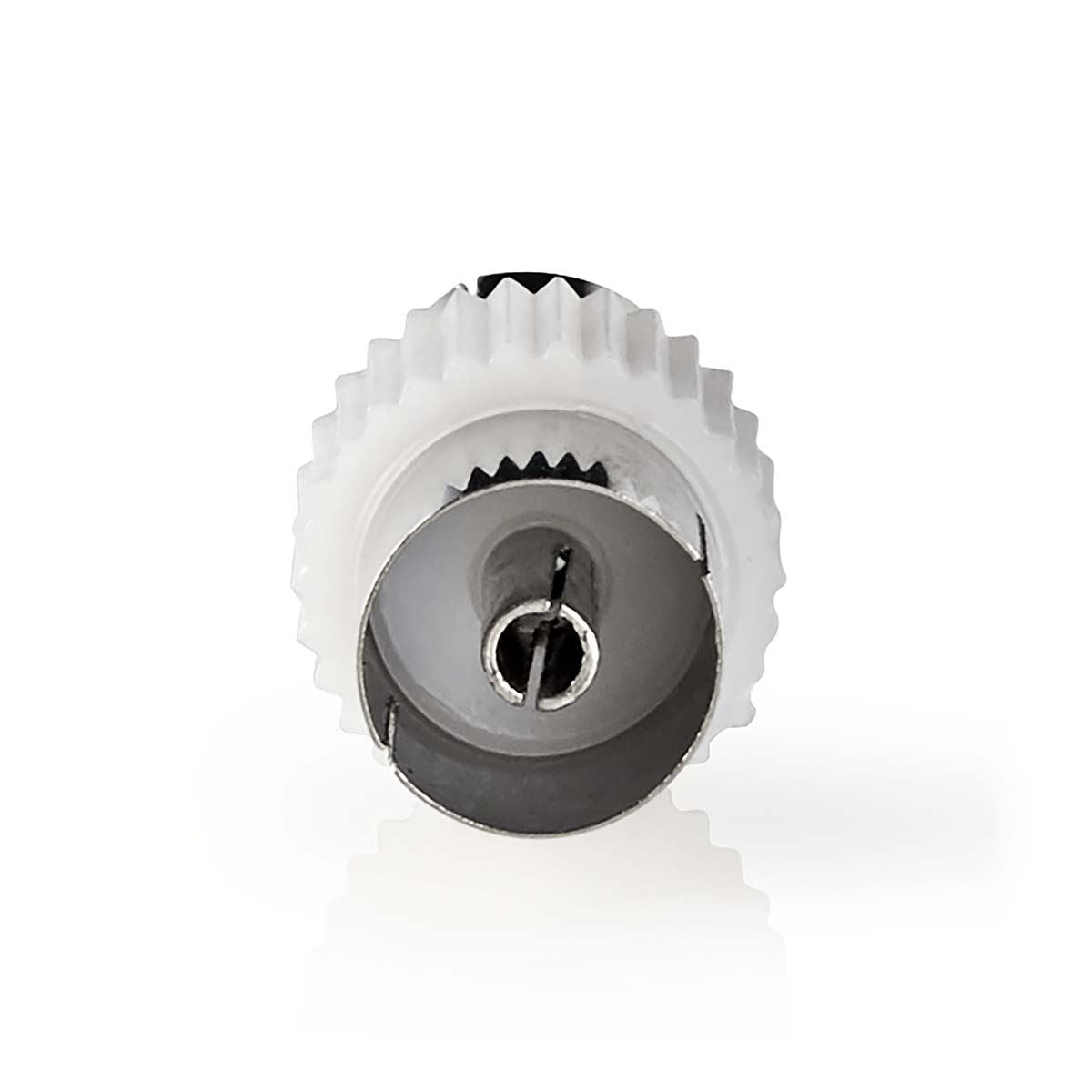 Nedis Satellite & Antenna Adapter | IEC (Coax) Female | IEC (Coax) Female | Nickel Plated | 75 Ohm | Straight | Metal / Plastic | White | 1 pcs | Box
