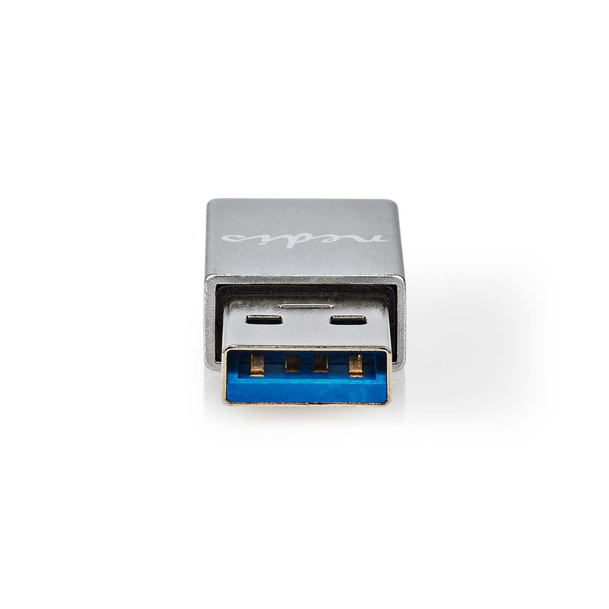 Nedis USB-A Adapter | USB 3.2 Gen 1 | USB-A Male | USB-C™ Female | 5 Gbps | Round | Nickel Plated | Black | Box