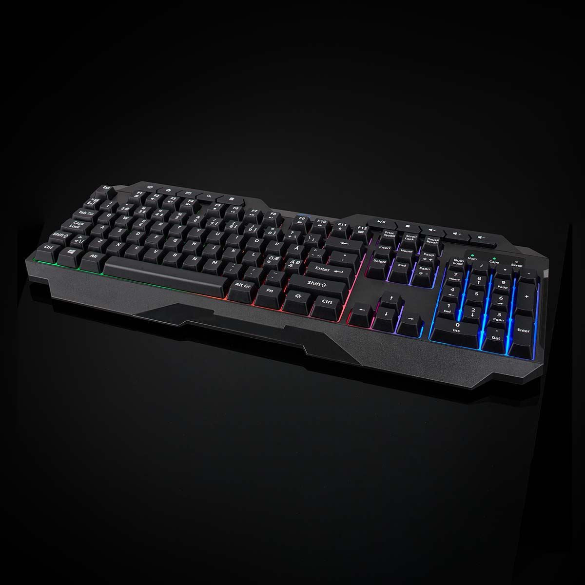 Nedis Wired Gaming Keyboard | USB Type-A | Membrane Keys | LED | QWERTY | ND Layout | USB Powered | Power cable length: 1.30 m | Multimedia