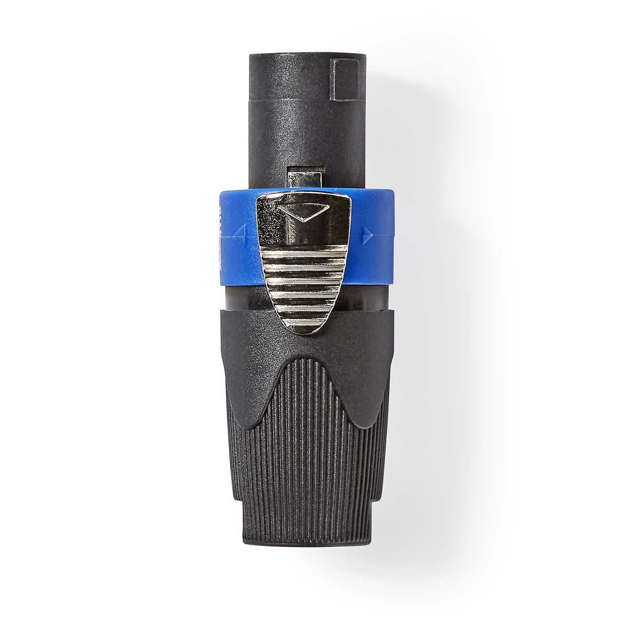 Nedis Speaker Connector | Straight | Male | Nickel Plated | Solder | Cable input diameter: 8.0 mm | ABS | Black | 1 pcs | Polybag