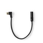 Nedis Car Antenna Cable | IEC (Coax) Male | Car Antenna Socket | Nickel Plated | 0.30 m | Round | PVC | Black | Polybag