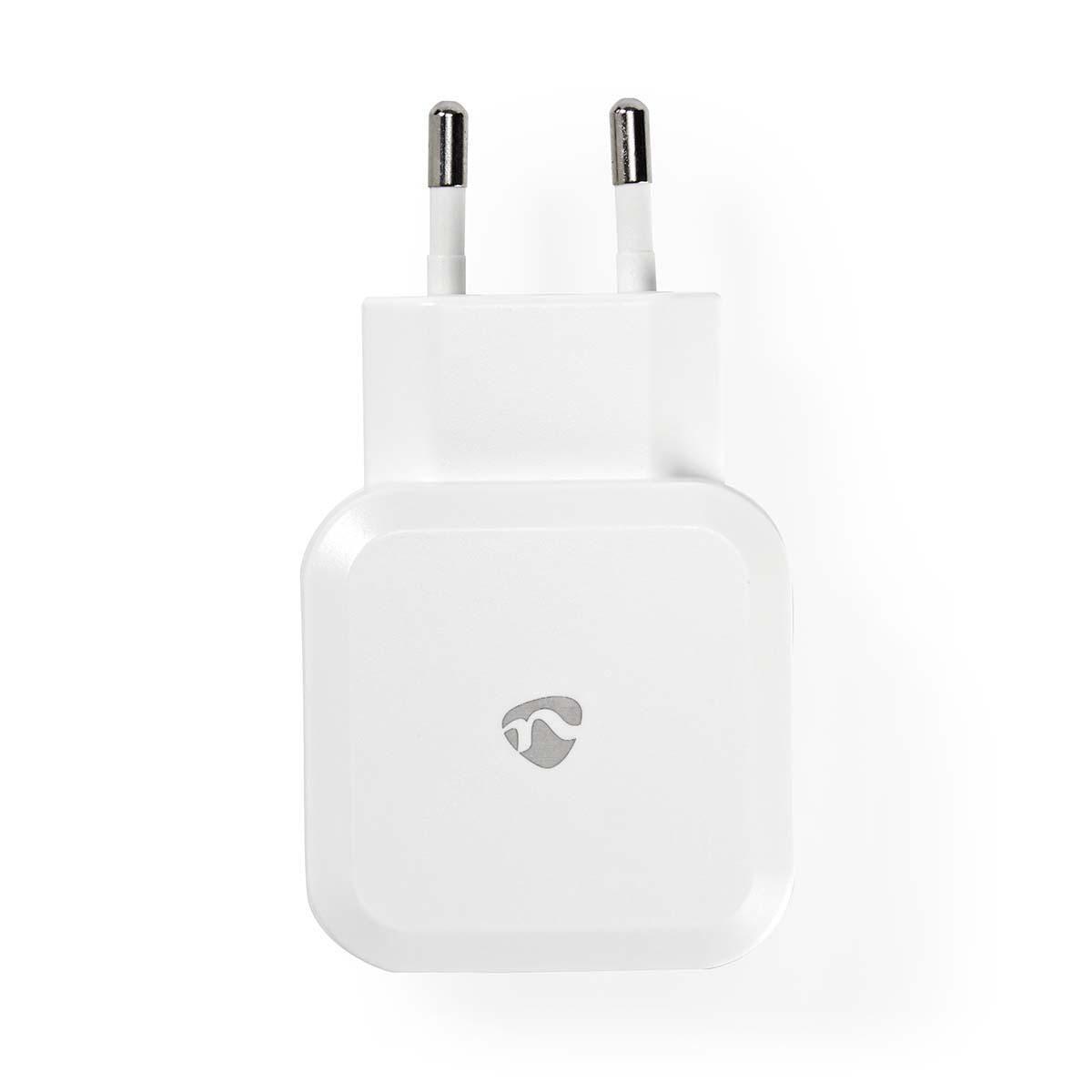 Nedis Wall Charger | 24 W | Quick charge feature | 2x 2.4 A | Number of outputs: 2 | 2x USB-A | No Cable Included | Single Voltage Output | White