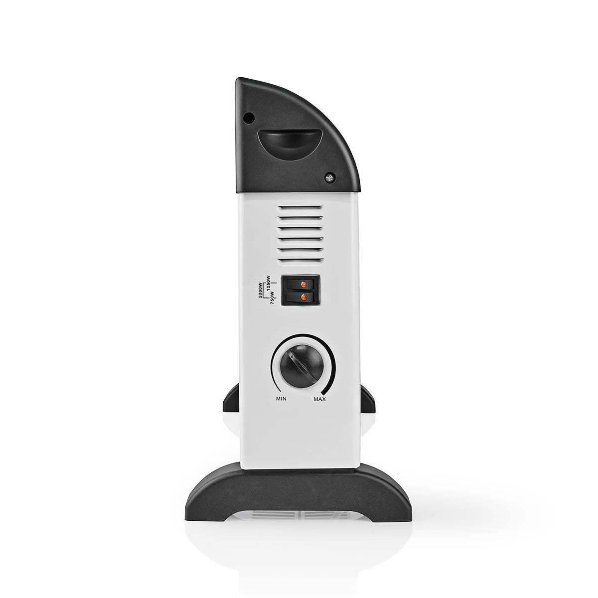 Nedis Convection Heater | 2000 W | 3 Heat Settings | Adjustable thermostat | Fall over protection | Integrated handle(s) | White