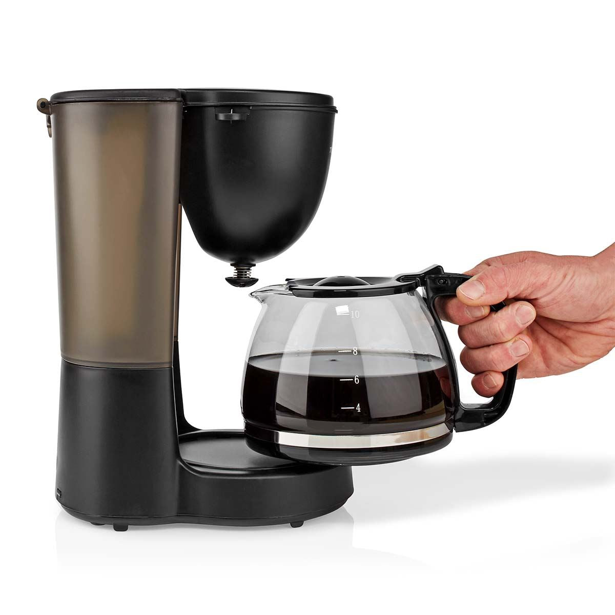 Nedis Coffee Maker | Filter Coffee | 1.25 l | 10 Cups | Keep warm feature | Black