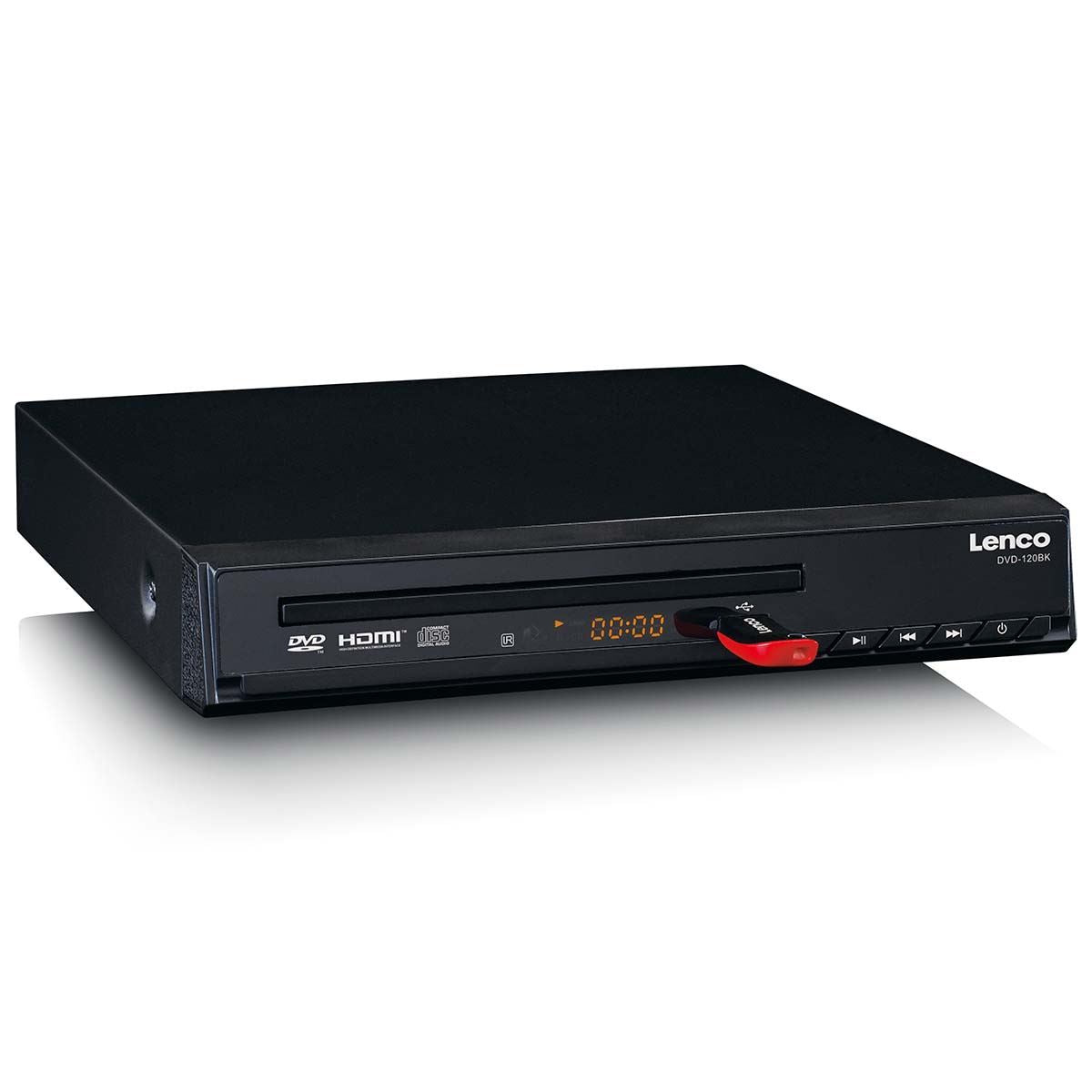 Lenco DVD player with HDMI and Remote Control Black