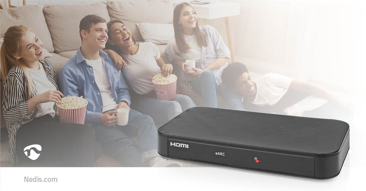 Nedis Digital Audio Converter | 2-way | Connection input: DC Power / 1x HDMI™ Input | Connection output: 2x HDMI™ Output | Automatic | Anthracite