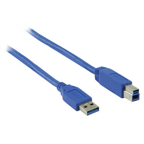 Nedis USB Cable | USB 3.2 Gen 1 | USB-A Male | USB-B Male | 5 Gbps | Nickel Plated | 3.00 m | Round | PVC | Blue | Envelope