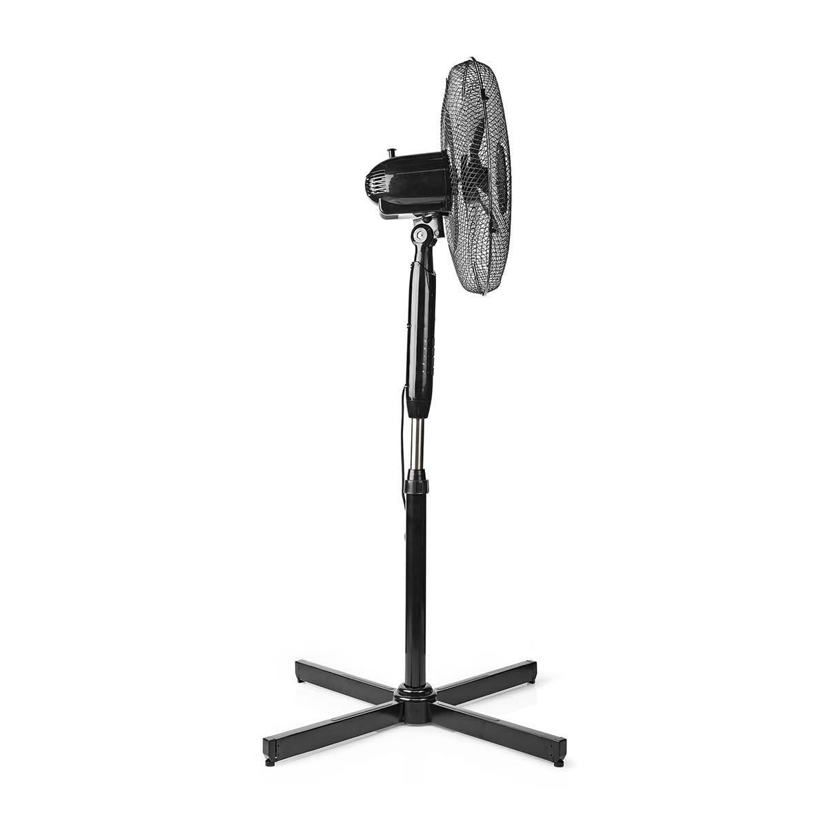 Nedis Stand Fan | Diameter: 400 mm | 3-Speed | Oscillation | 40 W | Adjustable height | Shut-off timer | Remote control | Black