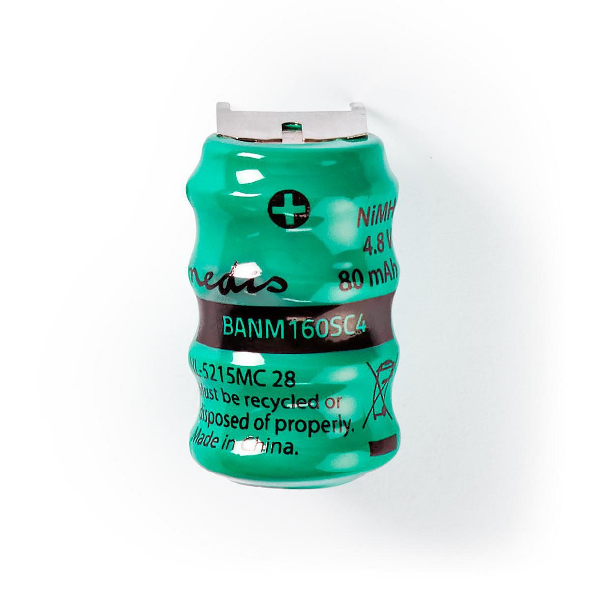 Nedis Rechargeable NiMH Battery | 4.8 V | 80 mAh | Solder Pin | 1-Polybag