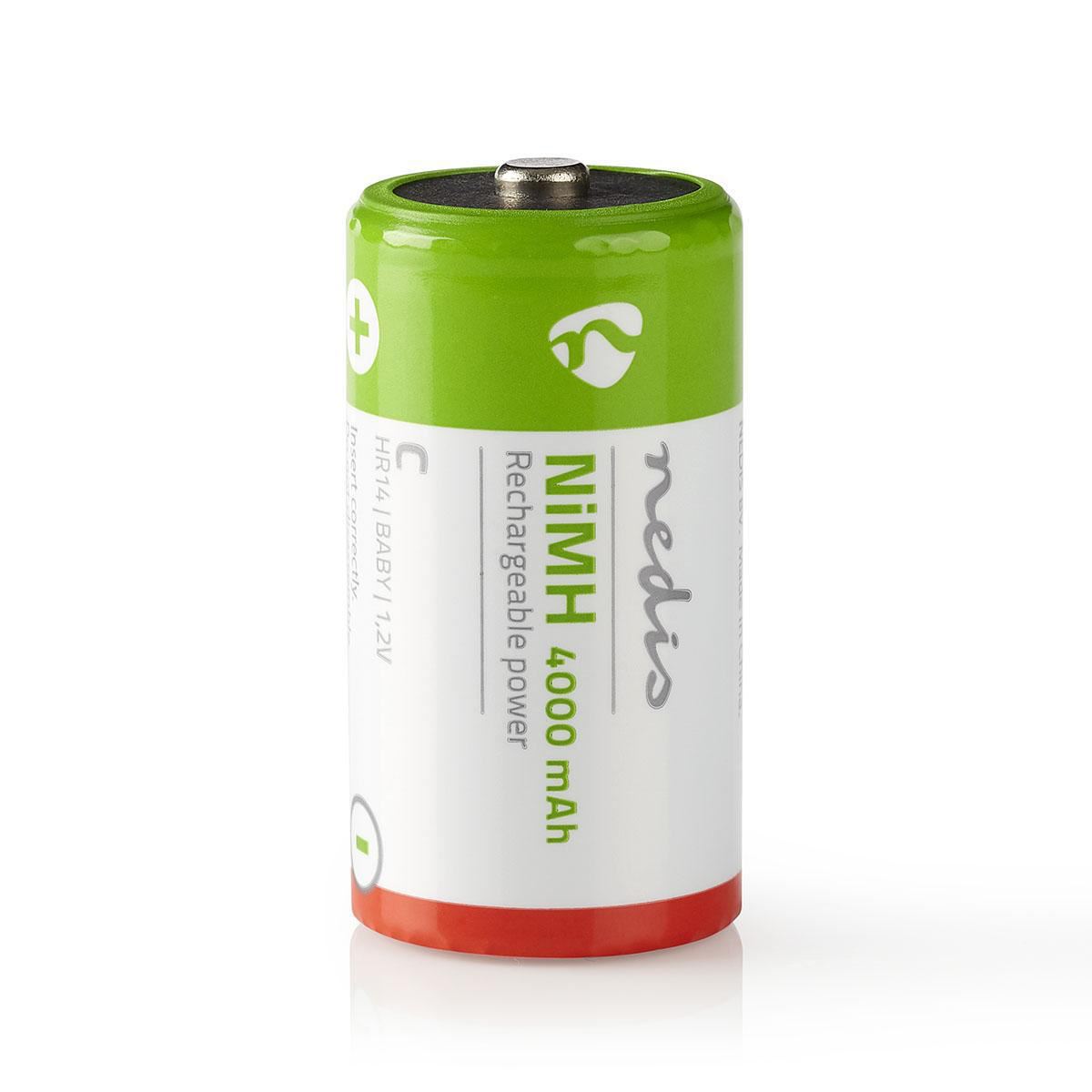 Nedis Rechargeable NiMH Battery C | 1.2 V DC | 4000 mAh | Precharged | 2-Pack | HR14