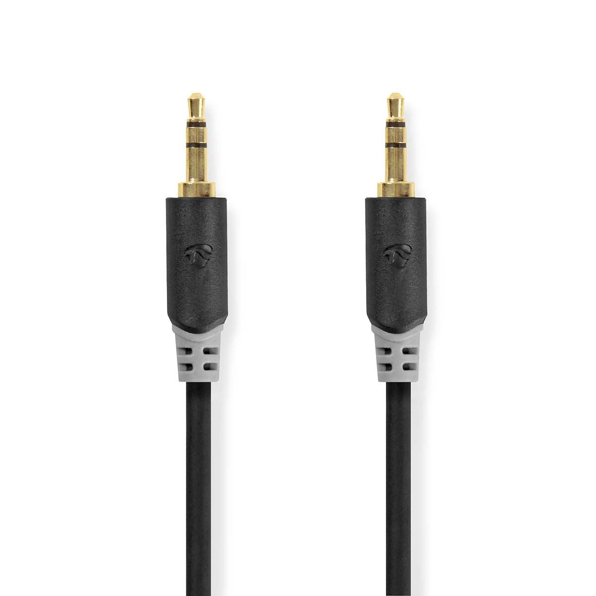 Nedis Stereo Audio Cable | 3.5 mm Male | 3.5 mm Male | Gold Plated | 1.00 m | Round | Anthracite | Box