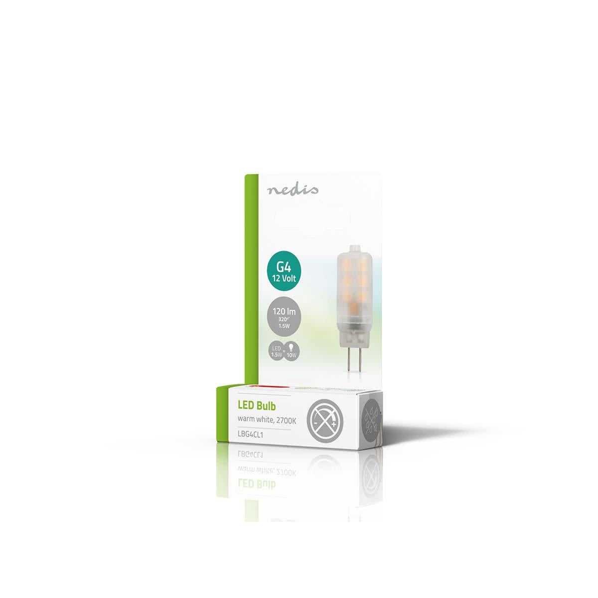 Nedis LED Lamp G4 | 1.5 W | 120 lm | 2700 K | Warm White | Number of lamps in packaging: 1 pcs