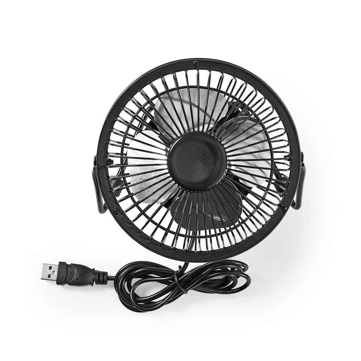 Nedis Table Fan | USB Powered | Diameter: 100 mm | 3 W | 1-Speed | Black