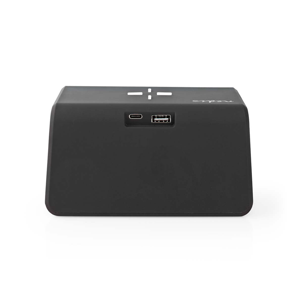 Nedis Alarm clock with wireless charging | Qi certified | 5 / 7.5 / 10 / 15 W | USB-A Male | Night Light | 2 Alarm Times | Snooze function