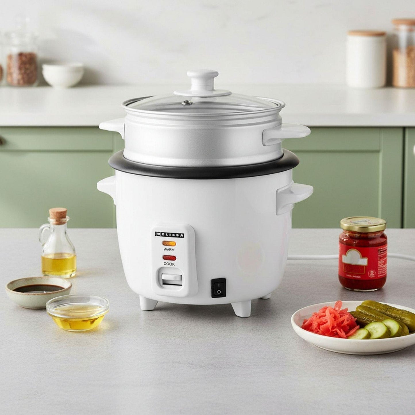 MELISSA Rice Cooker | 0.6 l | Non stick coating | Removable bowl | 300 W | Auto shut-off
