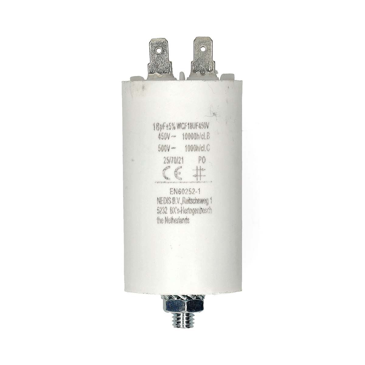 Nedis WCF18UF450V | Capacitor | 18 uF | 450 V | Faston | 10 pcs