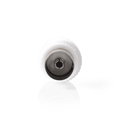 Nedis CSGB40923WT | IEC (Coax) Connector | Straight | Female | Nickel Plated | 75 Ohm | Screw | Cable input diameter: 7.0 mm | Metal / PVC | White | 2 pcs | Box