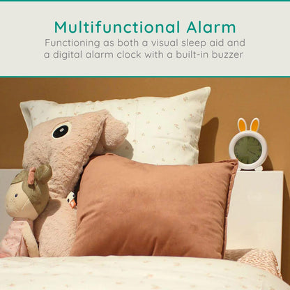 Alecto BC100BUNNY | Sleep Trainer & Night Lamp Light / Alarm Clock - Rabbit