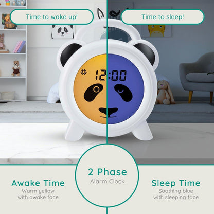 Alecto BC100PANDA | Sleep Trainer & Night Lamp Light / Alarm Clock - Panda