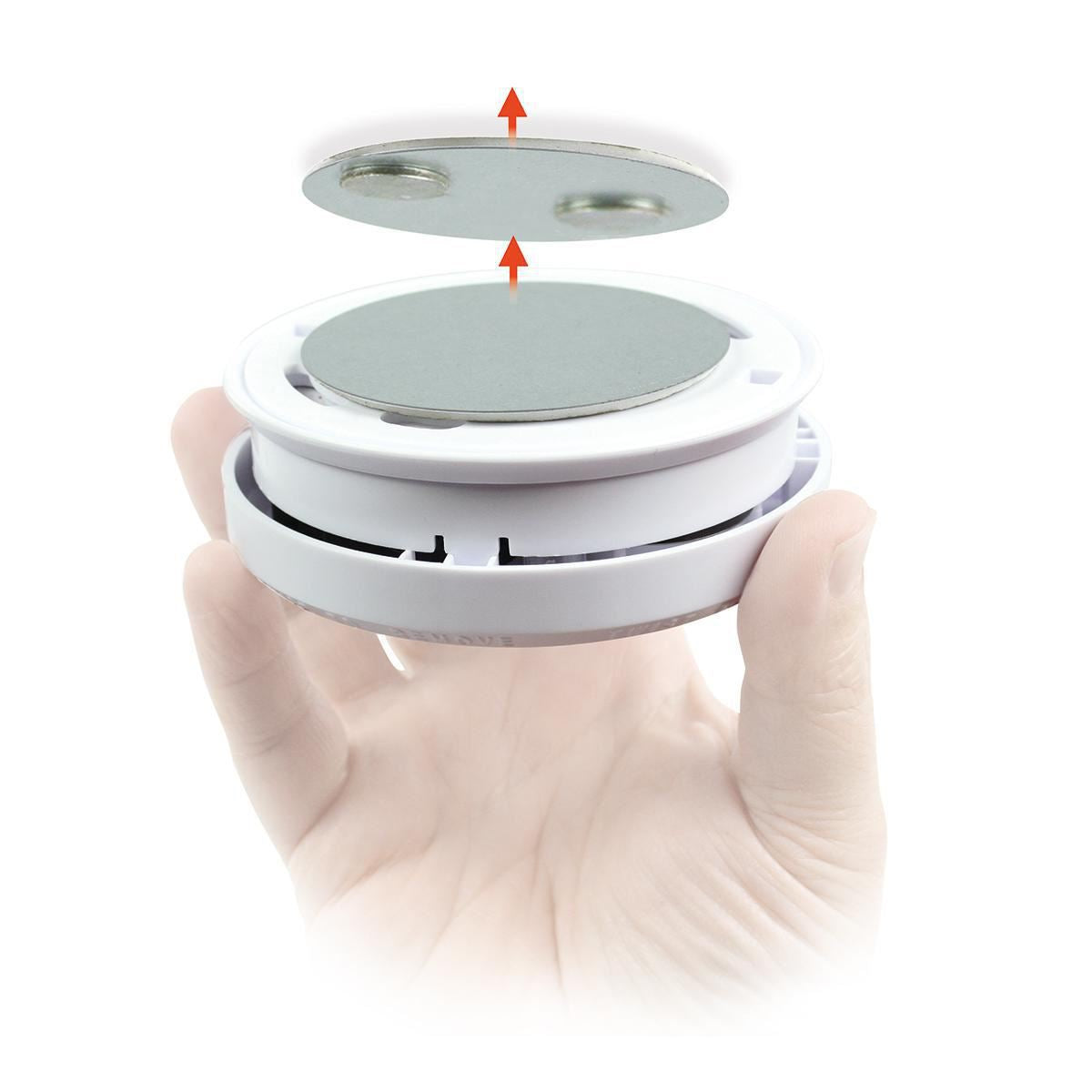 Nedis Detector Mount | Diameter: 39.4 mm | Magnetic | Adhesive Tape | Silver