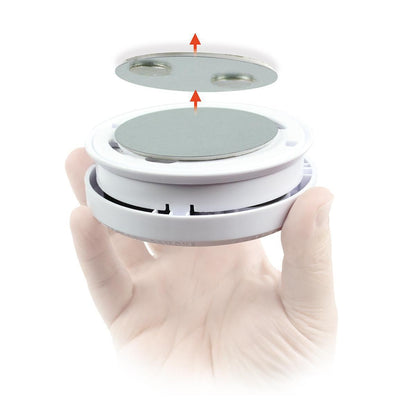 Nedis Detector Mount | Diameter: 39.4 mm | Magnetic | Adhesive Tape | Silver
