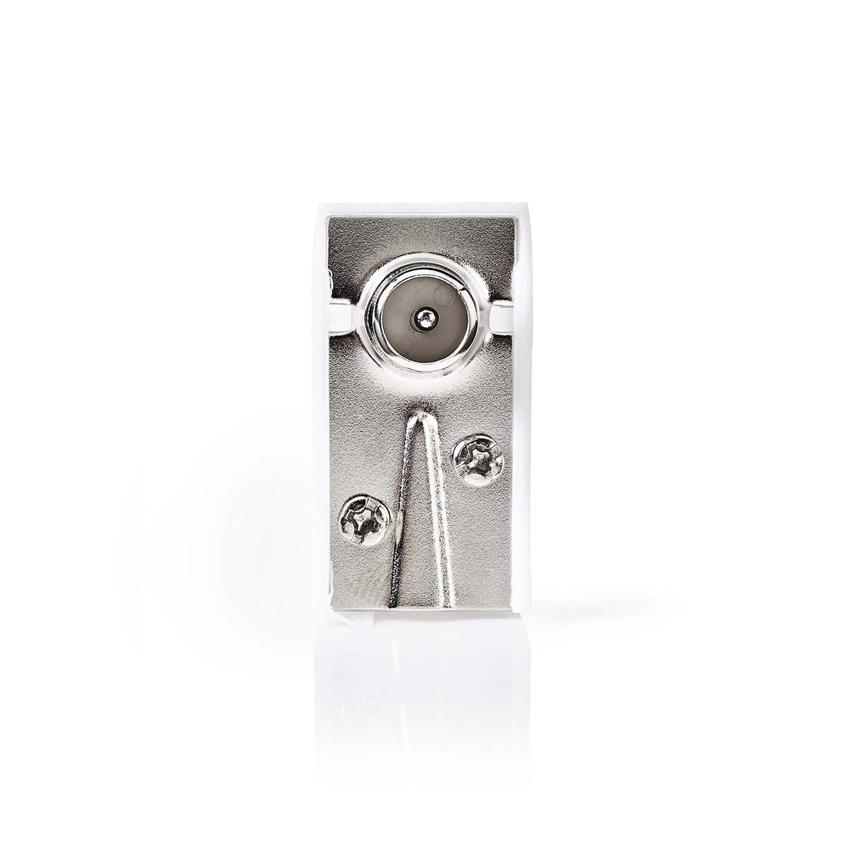Nedis IEC (Coax) Connector | Angled | Male | Nickel Plated | 75 Ohm | Screw | Cable input diameter: 7.0 mm | Metal / PVC | White | 2 pcs | Box