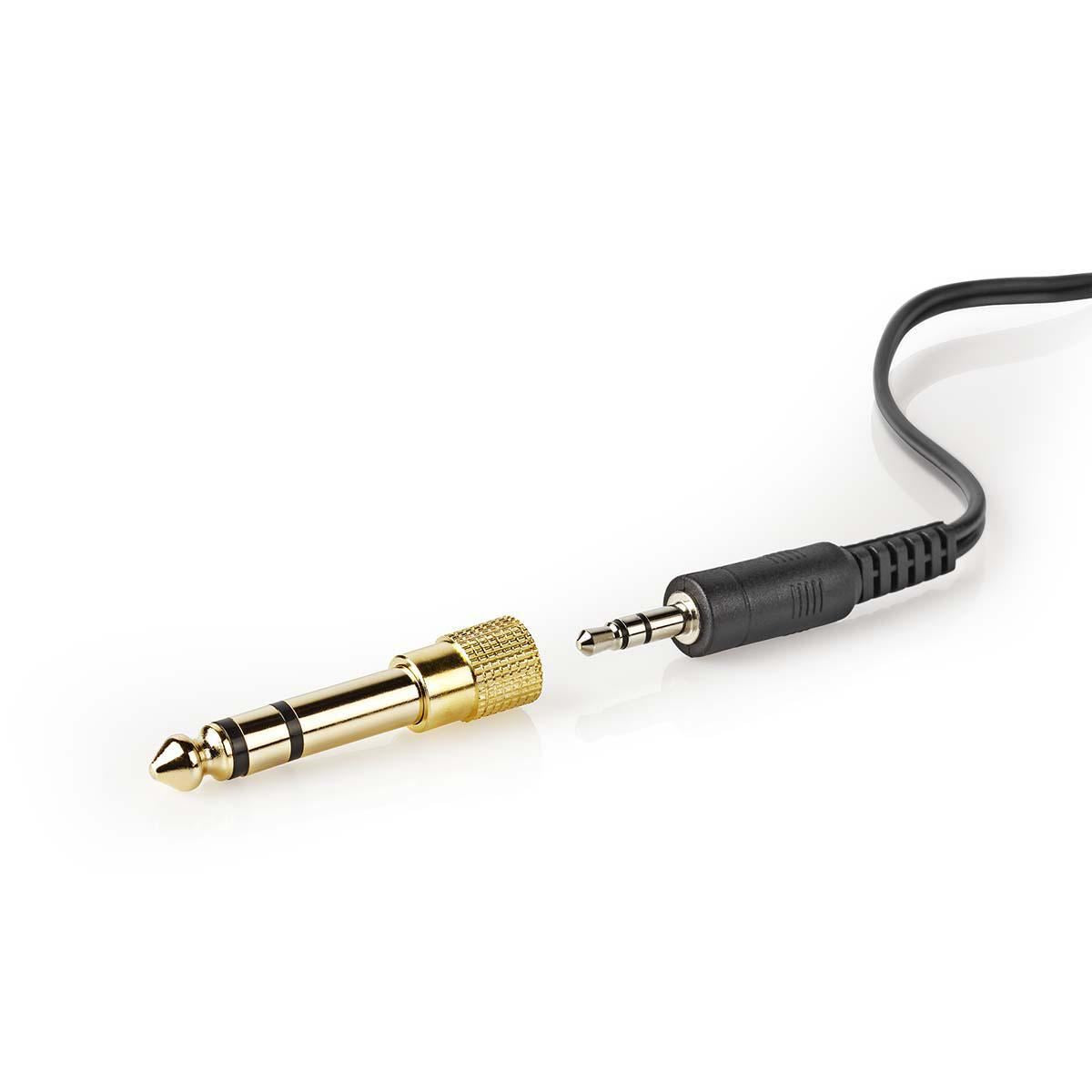 Nedis Over-Ear Wired Headphones | Cable length: 6.00 m | Volume control | Black / Silver
