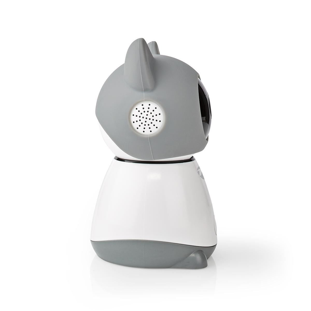 Nedis SmartLife Indoor Camera | Wi-Fi | Full HD 1080p | Pan tilt | Cloud Storage (optional) / microSD (not included) | With motion sensor | Night vision | Grey / White