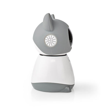 Nedis SmartLife Indoor Camera | Wi-Fi | Full HD 1080p | Pan tilt | Cloud Storage (optional) / microSD (not included) | With motion sensor | Night vision | Grey / White