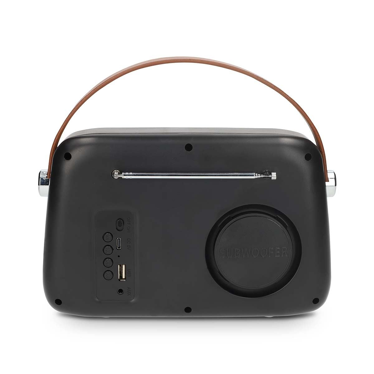 Nedis RDFM2600BK | FM Radio | Portable Design | Bluetooth® / FM | Accu Powered / USB Powered | Analogue | 10 W | Bluetooth® | Black