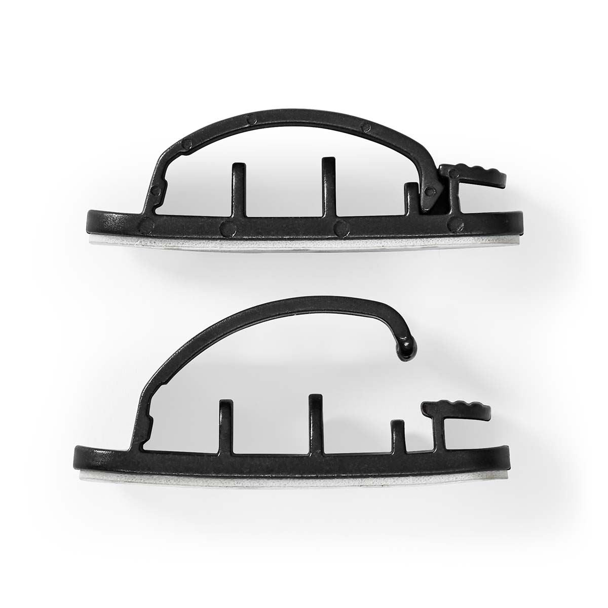 Nedis CMGC22033BK | Cable Management | Cable Clip | Locked | 3 pcs | Number of slots: 3 Slots | Maximum cable thickness: 7.5 mm | Polypropylene | Black