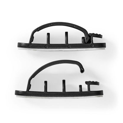 Nedis CMGC22033BK | Cable Management | Cable Clip | Locked | 3 pcs | Number of slots: 3 Slots | Maximum cable thickness: 7.5 mm | Polypropylene | Black