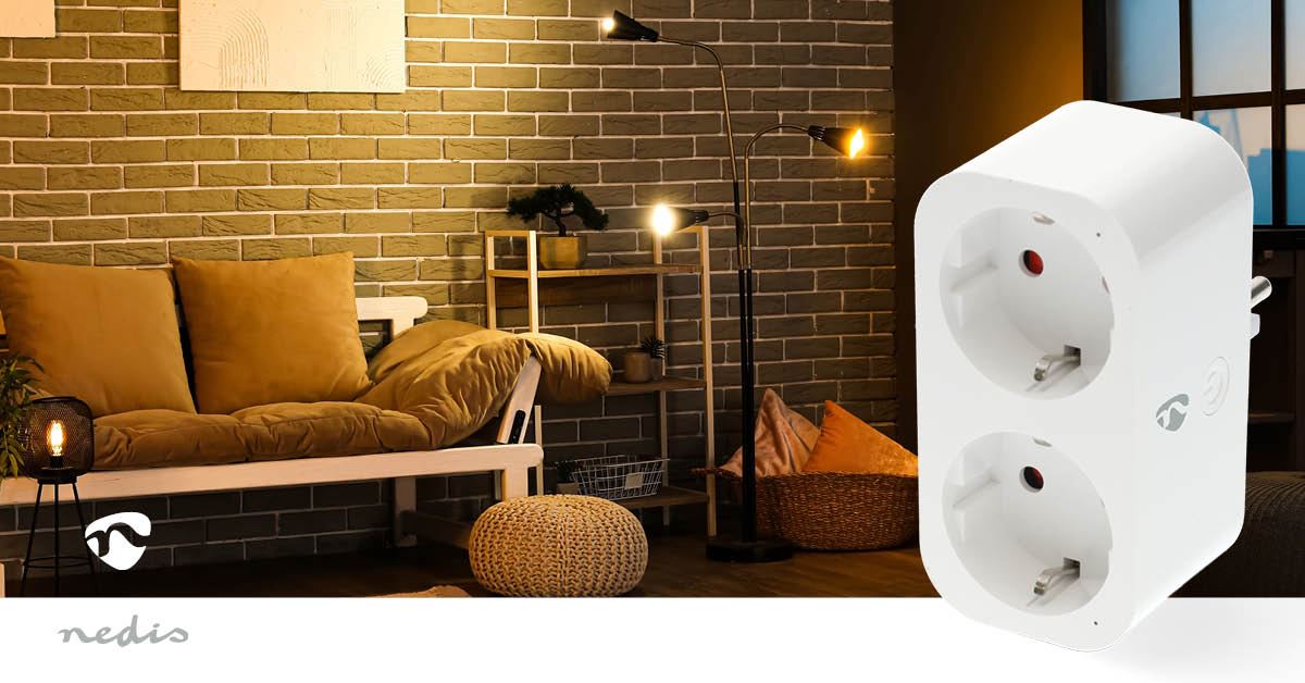 Nedis SmartLife Smart Plug | Wi-Fi | IP21 | Power meter | 3680 W | Type F (CEE 7/7) | 0 - 55 °C | Android™ / IOS | 2-Way | White | 1 pcs