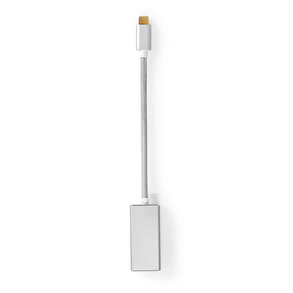 Nedis USB-C™ Adapter | USB 3.2 Gen 1 | USB-C™ Male | DisplayPort Female | 0.20 m | Round | Gold Plated | Braided / Nylon | Silver | Cover Window Box