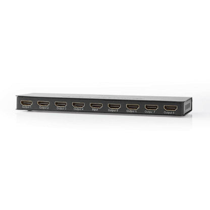 Nedis HDMI™ Splitter | 8 port(s) | HDMI™ Input | 8x HDMI™ Output | 4K@60Hz | 18 Gbps | Metal | Anthracite