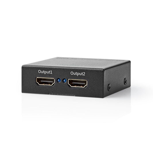 Nedis HDMI™ Splitter | 2 port(s) | HDMI™ Input | 2x HDMI™ Output | 4K@60Hz | 18 Gbps | Metal | Anthracite