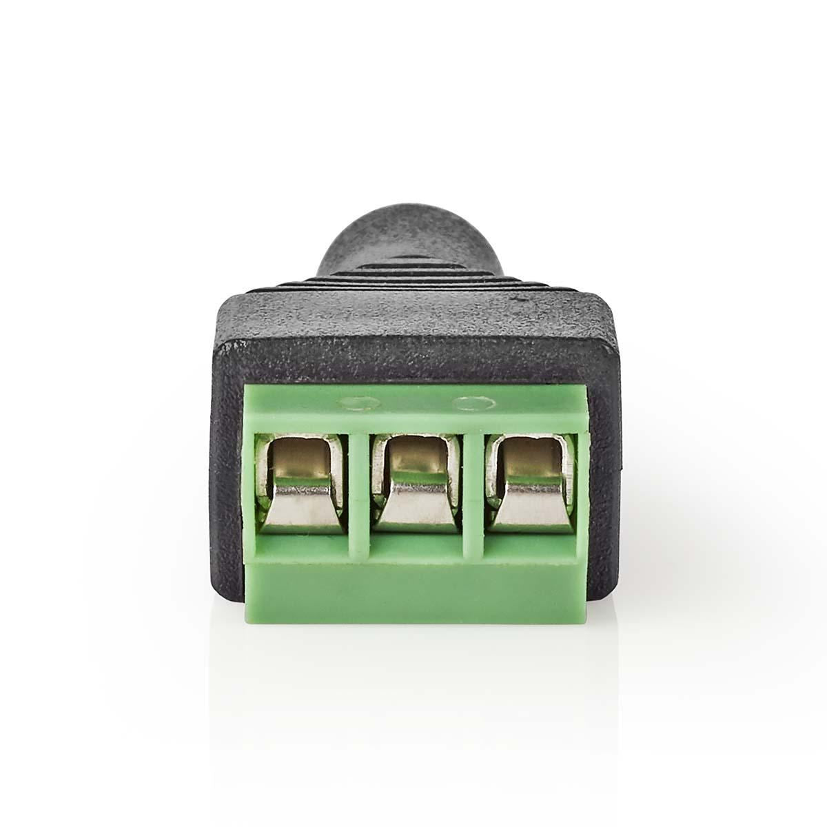 Nedis CCTV Security Connector | 3-Way Terminal Block | 3.5mm Jack Female | Female | Black / Green