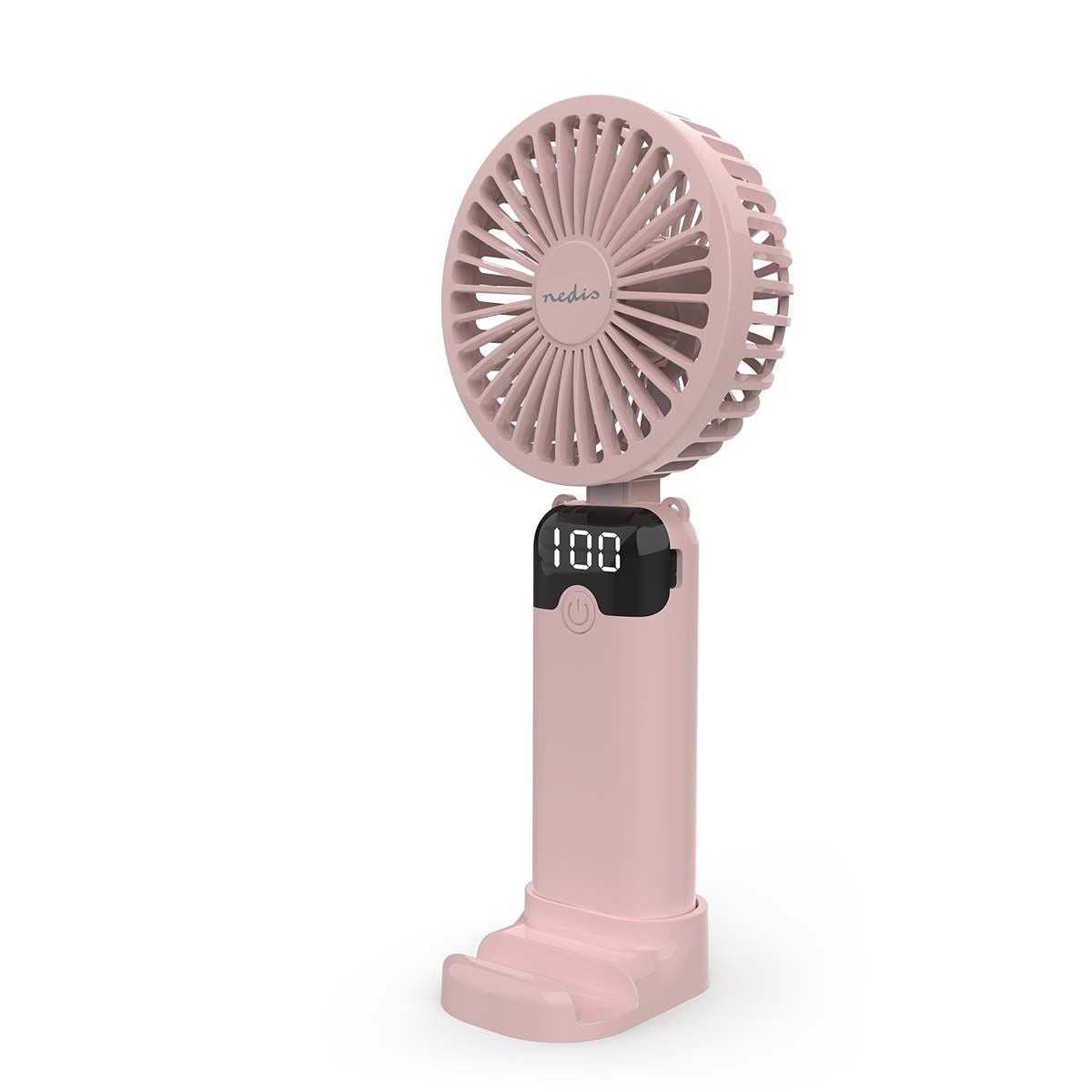 Nedis FNHH3BOX3 | Hand Fan | 90 mm | 6-Speed Settings | 6 Units incuding Display | Pink