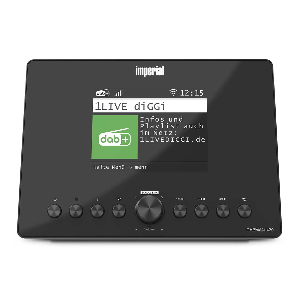 Imperial DABMANI430BK | Compact Hybrid Radio (Internet, DAB+, FM Hi-Fi tuner, Wi-Fi and LAN) with Bluetooth®