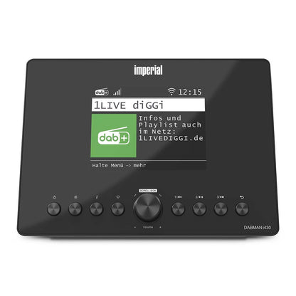 Imperial DABMANI430BK | Compact Hybrid Radio (Internet, DAB+, FM Hi-Fi tuner, Wi-Fi and LAN) with Bluetooth®