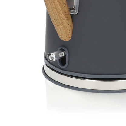 Nedis Electric Kettle | 1.7 l | Soft-Touch | Grey | Rotatable 360 degrees | Concealed heating element | Strix® controller | Boil-dry protection
