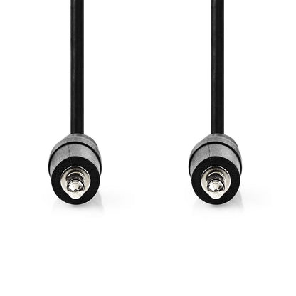 Nedis CAGB22000BK10 | Stereo Audio Cable | 3.5 mm Male | 3.5 mm Male | Nickel Plated | 1.00 m | Round | Black | Box
