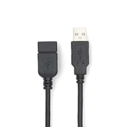 Nedis USB Cable | USB 2.0 | USB-A Male | USB-A Female | 480 Mbps | Nickel Plated | 1.00 m | Round | PVC | Black | Label