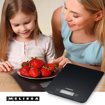 MELISSA Electronic Digital Kitchen Weighing Scales | 5kgs | Black