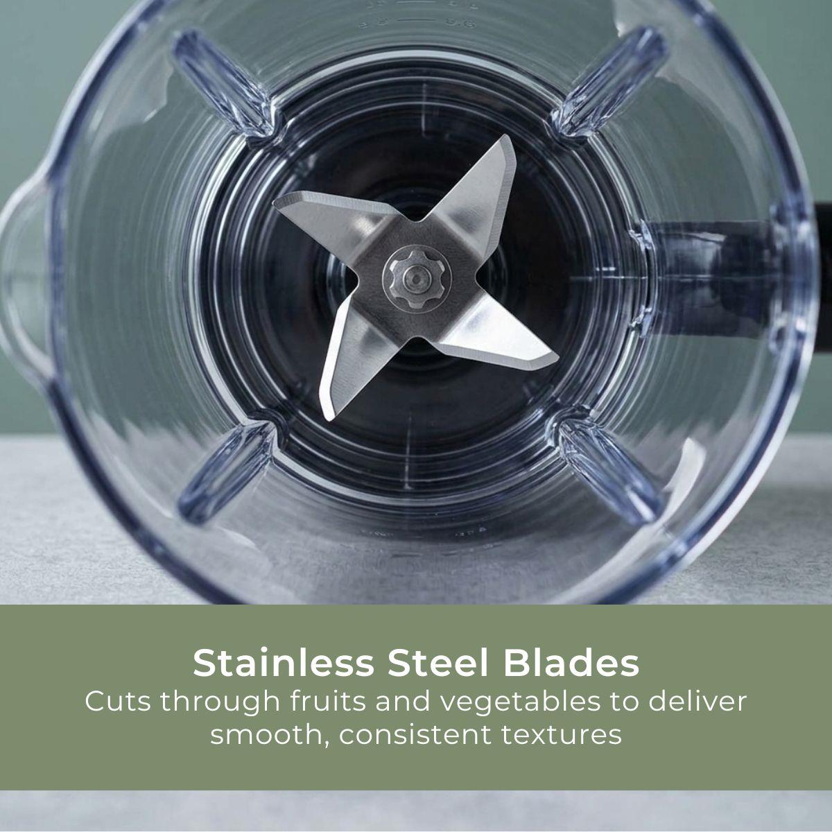 MELISSA 16180134 | Blender | 800 W | 2 Speeds + pulse | 4 Stainless steel blades | 1.5L Plastic jug | Black